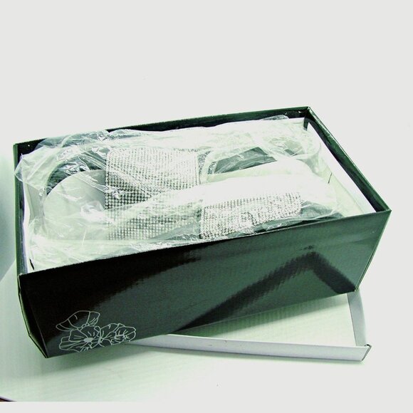 Atalina Women's Slides Rhinestone Glitter Slip Ons - Picture 9 of 11